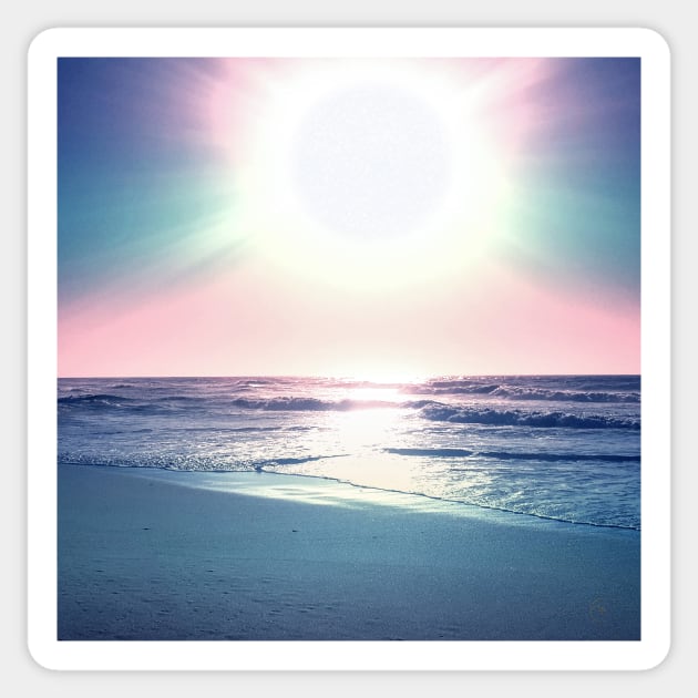 Summer Sea Sunset Tropical Beach Photo Sticker by NdesignTrend